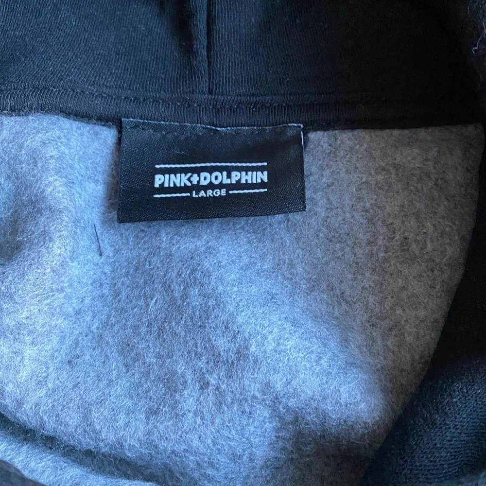 Pink Dolphin Men’s Black Pullover Hoodie Sweatshirt Streetwear. Size Large